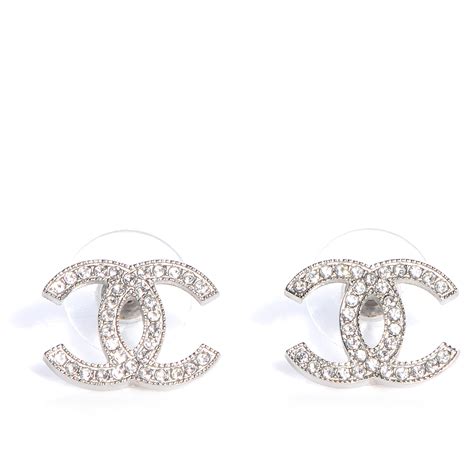 chanel ohrringe silber cc|chanel clip on earrings.